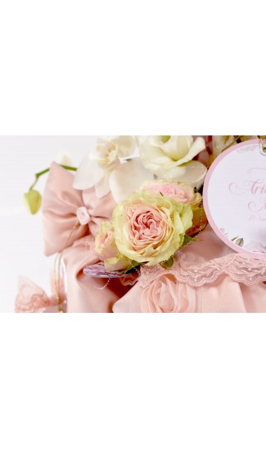 Trusou de botez regal pentru fetite tematica florala, Mica printesa 36